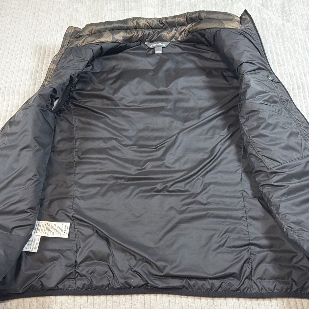 Eddie Bauer Vest Men 2XL Green Camo EB650 Down Insulated Full Zip Puffer Outdoor - Picture 4 of 9